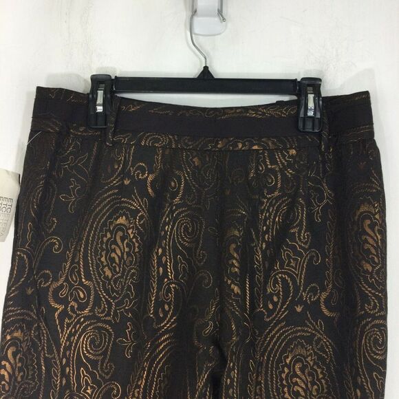 Etcetera Dashing Brown Bronze Metallic Holiday Dress Pants Womens Size 14 NWT - Picture 3 of 9